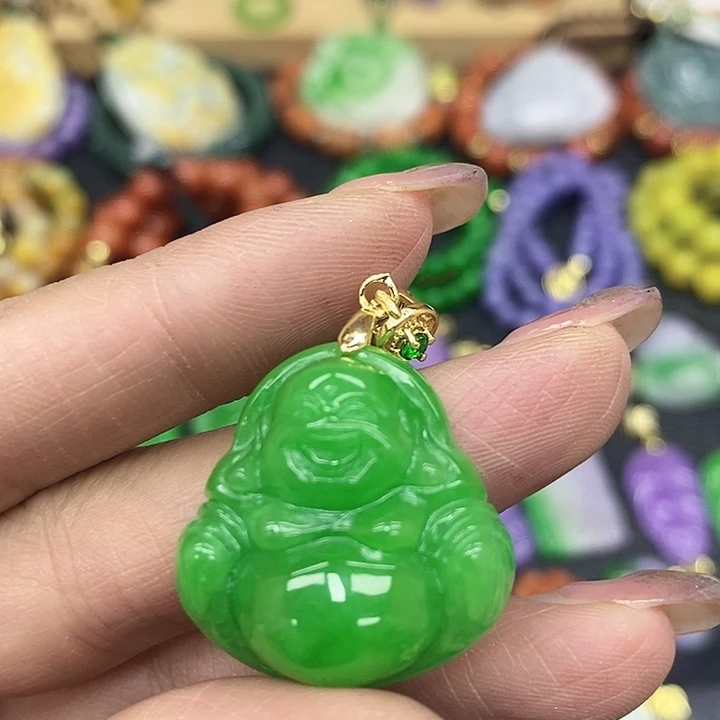 翡翠颈饰14K金镶嵌项链36