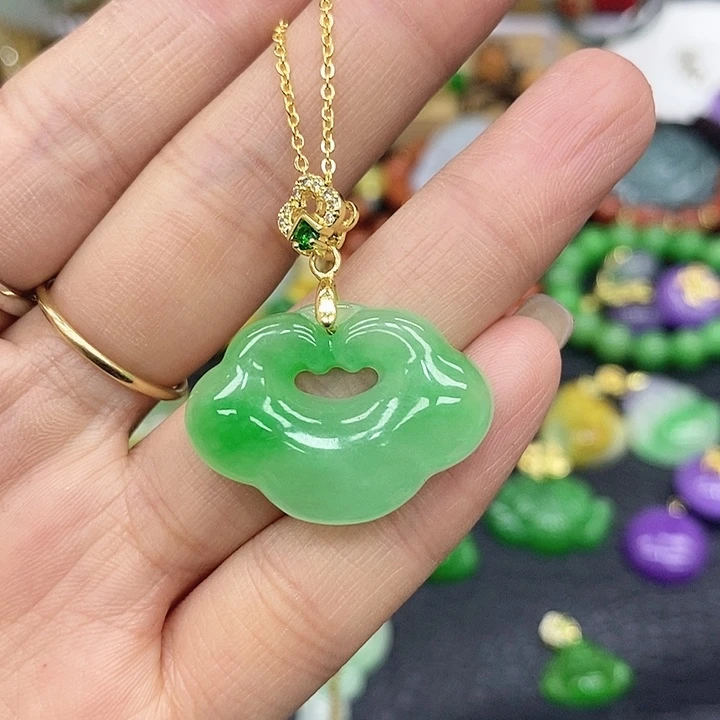 翡翠颈饰14K金镶嵌项链51