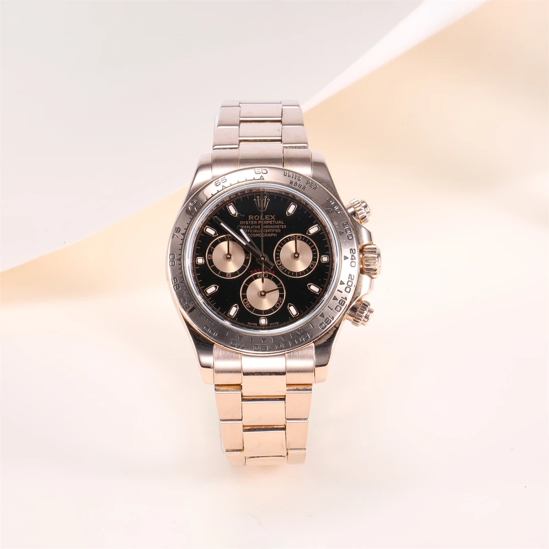 99新 Rolex/劳力士 小花6欢 宇宙计型迪通拿m116505黑盘腕表-40mm