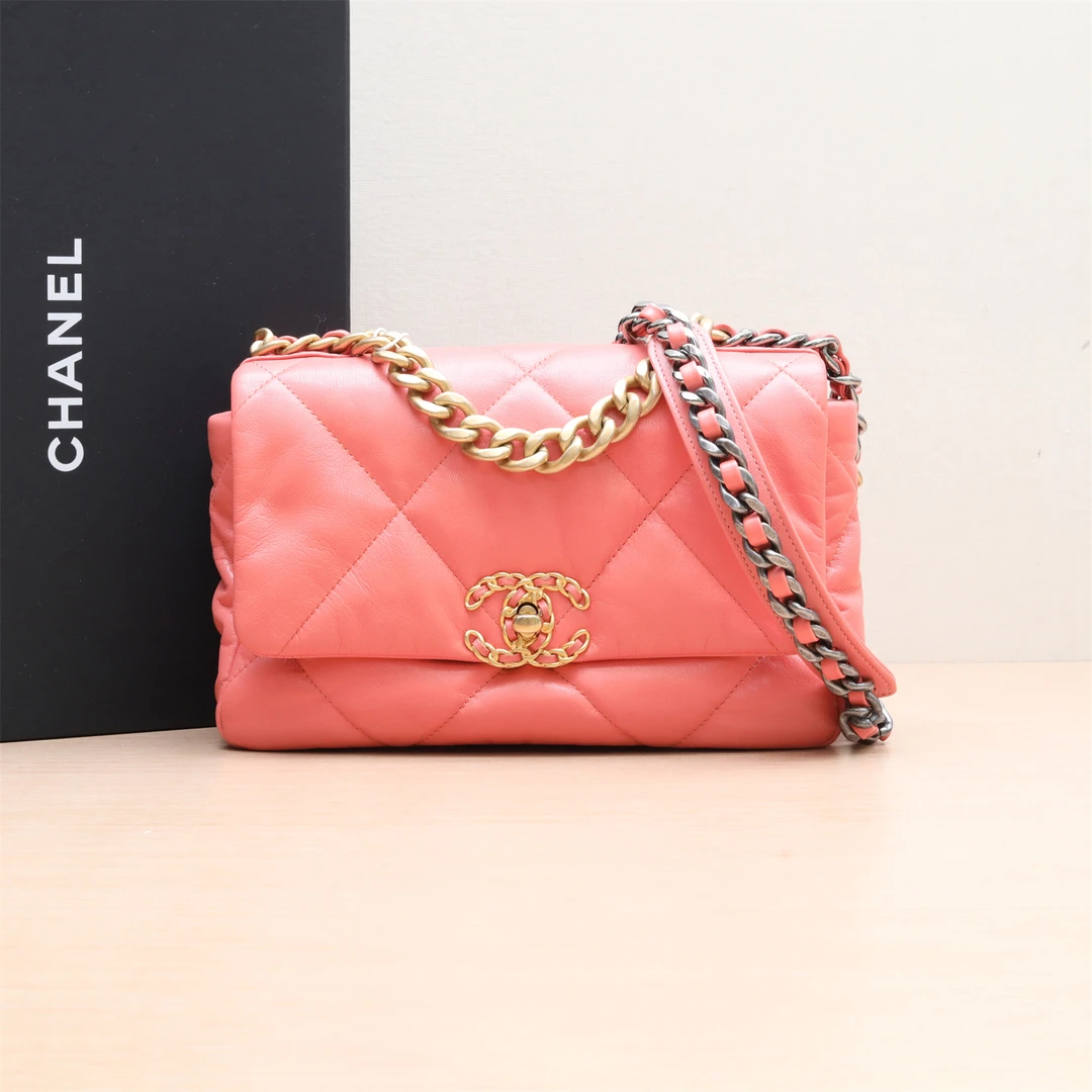 99新 Chanel/香奈儿 【小花念念】19BAG 小号 26cm 粉色 30开包