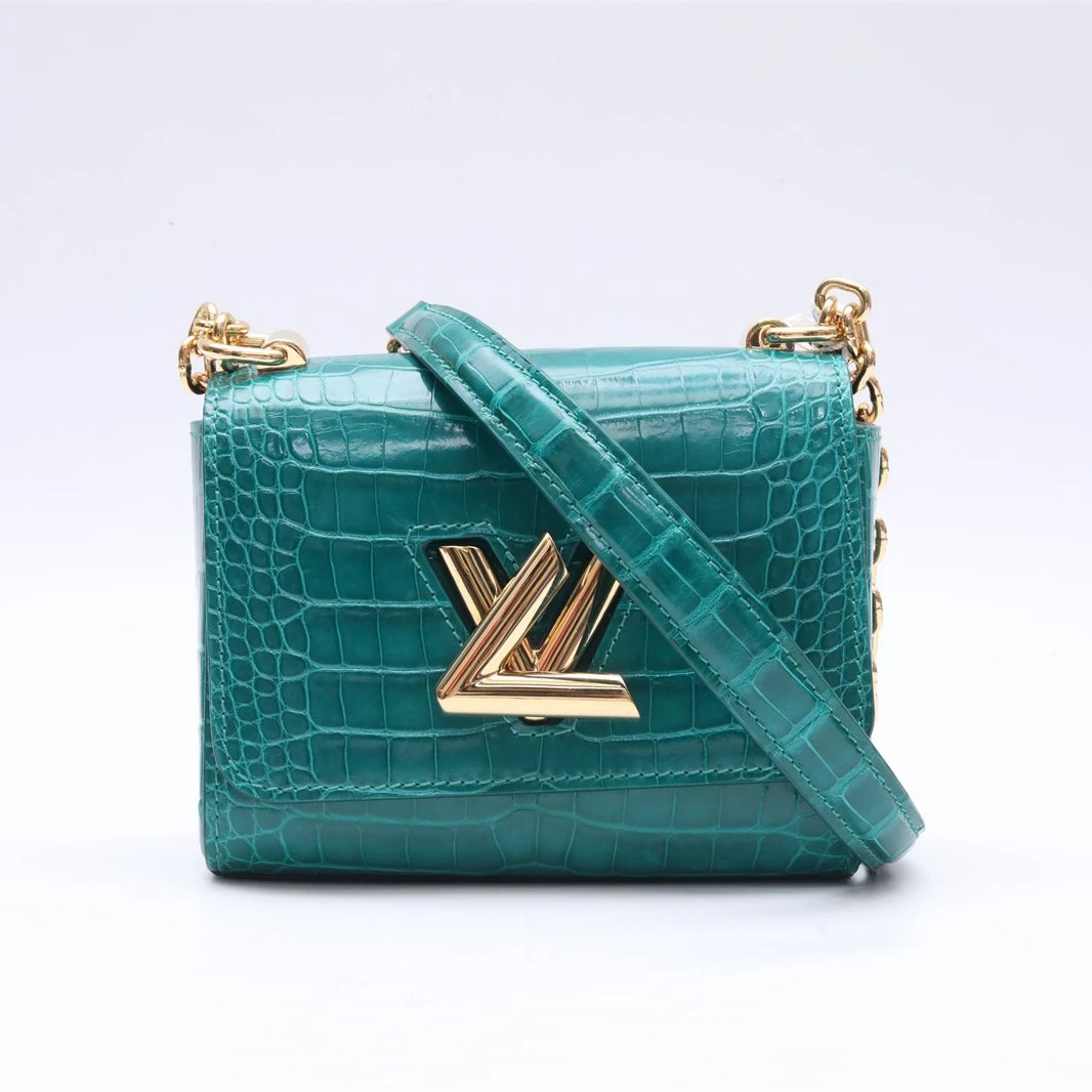 99新 LouisVuitton/路易威登 【小花念念】LV TWIST mini 金扣 绿包