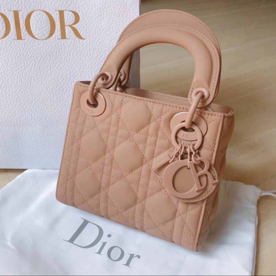 99新 DIOR/迪奥 【小花念念】三格戴妃 磨砂扣 豆沙粉 19年