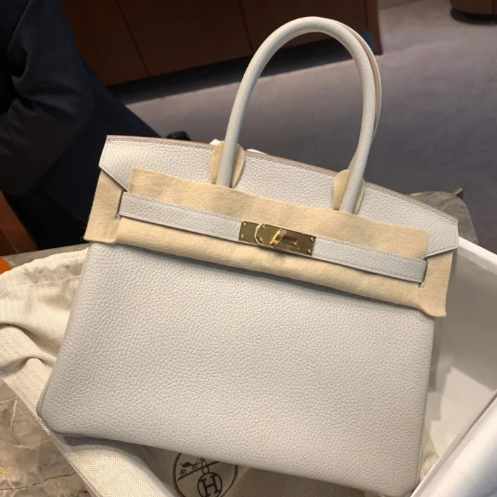 99新 Hermes/爱马仕 【小花念念】Birkin 30 珍珠灰 Togo皮 Y刻包