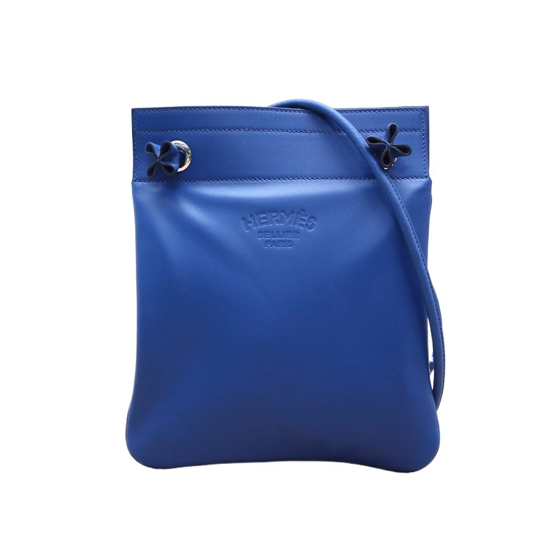 全新未使用 Hermes/爱马仕 XF【小花念念】马夫 Mini 普鲁士蓝U刻包