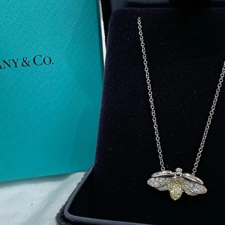 99新 Tiffany & Co./蒂芙尼 小花6欢 花韵系列黄钻萤火虫-0.36ct