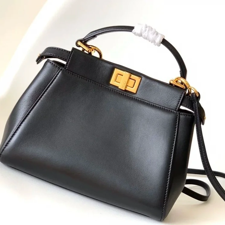 99新 FENDI/芬迪 拆单全5899小花6枫PEEKABOO 小号 27 黑色 包