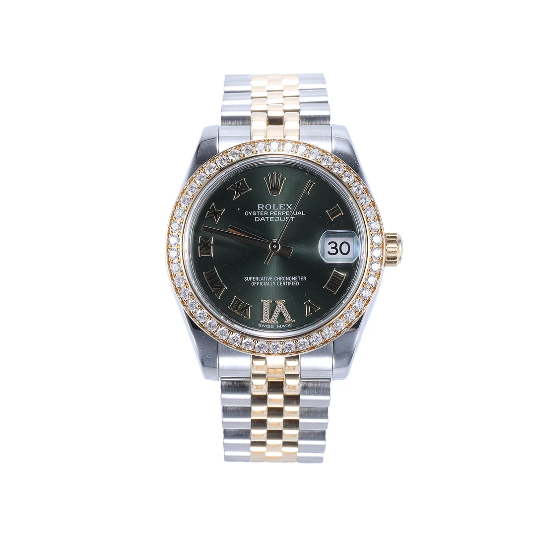 99新 Rolex/劳力士 拆小花6枫 日志型系列178383-0005绿盘表-31MM