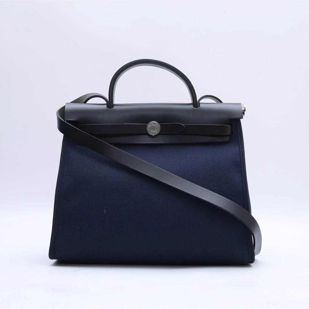 99新 Hermes/爱马仕 XF【小花念念】Herbag 31 帆布 Y刻 银扣包