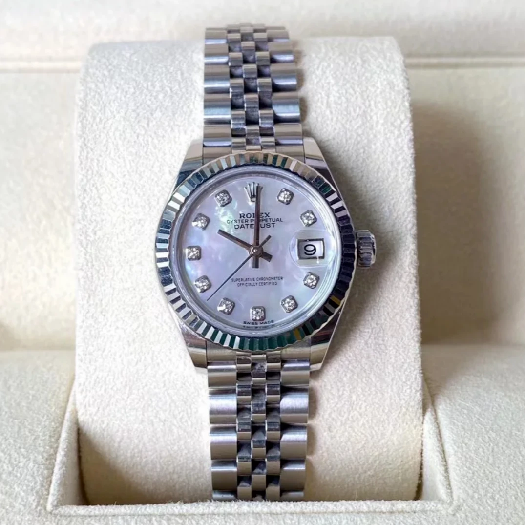 99新 Rolex/劳力士 小花6欢 日志系列179174白贝母盘-26mm