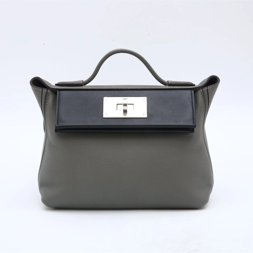 99新 Hermes/爱马仕 全款67247  小花6欢 2424Mini 黑色拼积包