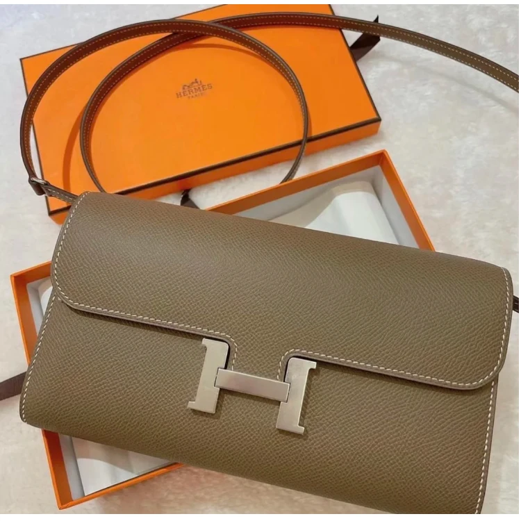 全新未使用 Hermes/爱马仕 【小花念念】康康 TO GO 大象灰 W刻包