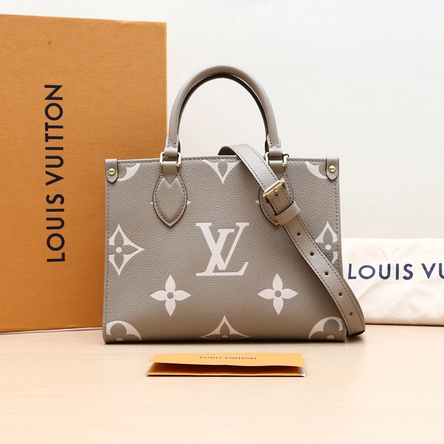 99新 LouisVuitton/路易威登 小花6枫 Onthego 小号 25 大象灰