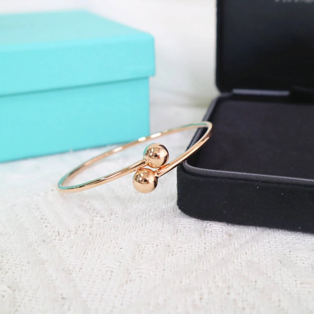 99新 Tiffany & Co./蒂芙尼 小花6枫TIFFANY hardwear 金球手镯