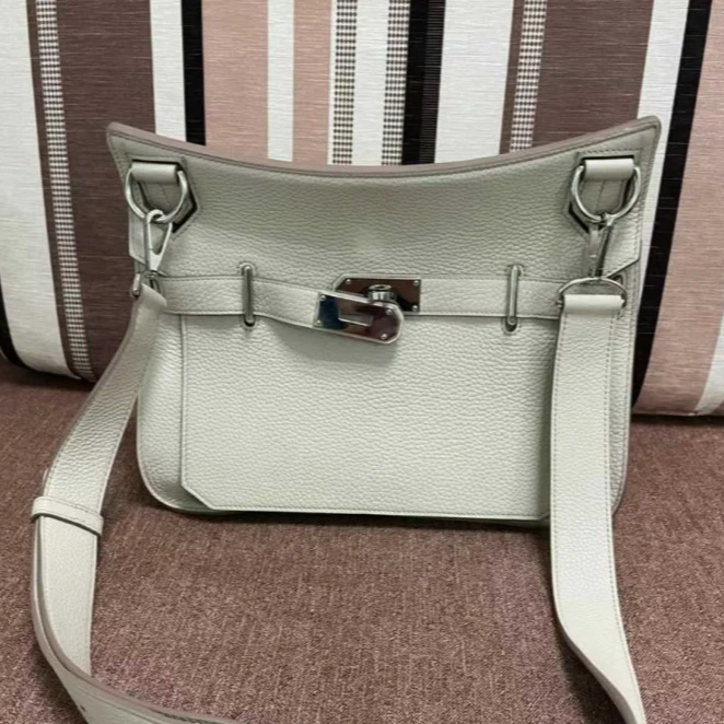 99新 Hermes/爱马仕 小花6枫 吉普赛 31 冰川白 Togo皮 A刻 包