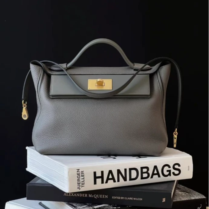 99新 Hermes/爱马仕 小花6欢 爱马仕 2424 D刻 锡器灰29 包