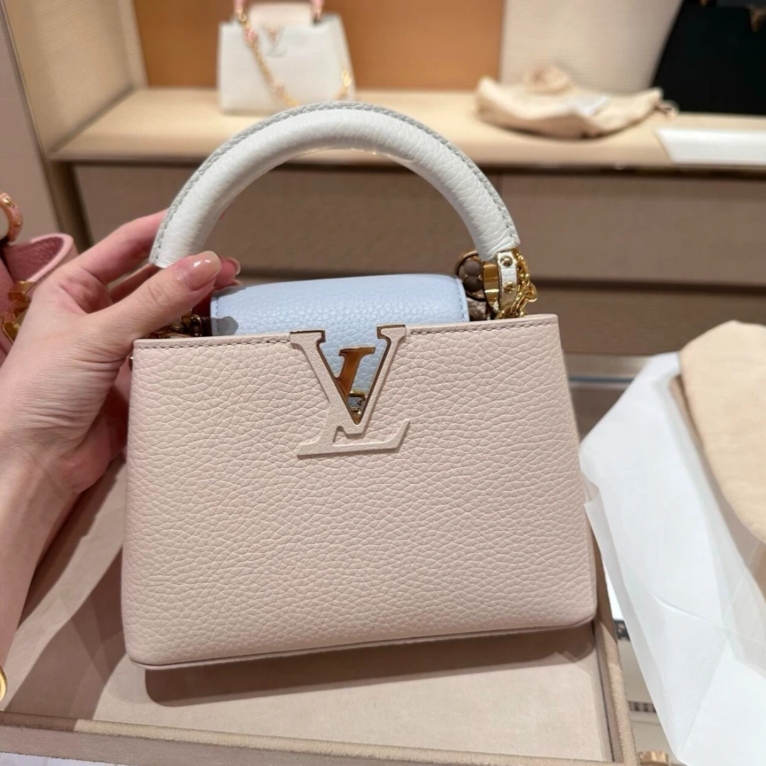 99新 LouisVuitton/路易威登 -410【小花Han】Cap Mini 21白色金扣
