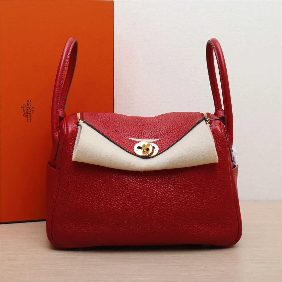 99新 Hermes/爱马仕 活动【小花Han】Lindy 26 辣椒红TC皮 C刻包