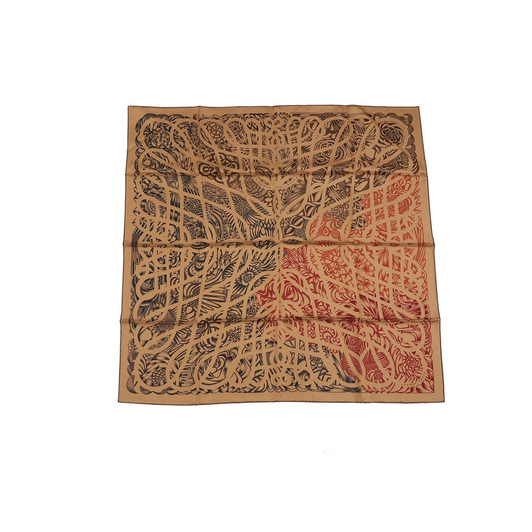 全新未使用 Hermes/爱马仕 【小花念念】独影幻梦 90X90CM 丝巾