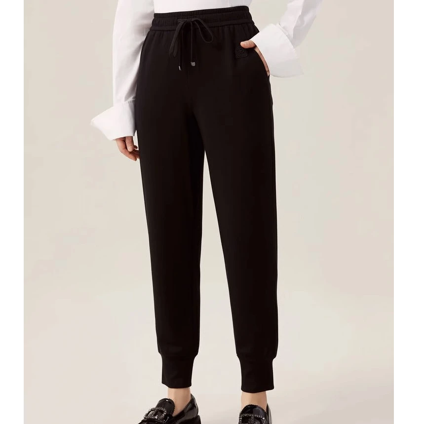 GIRDEAR/哥弟   系带松紧腰显瘦运动休闲束脚卫裤女1100442