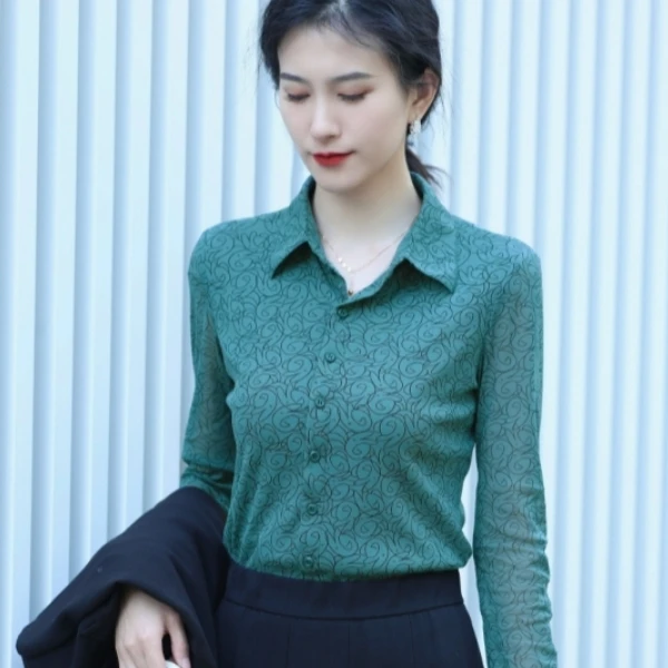 GIRDEAR/哥弟   清茶兔兔 | 百搭时尚印花衬衫长袖上衣1300782