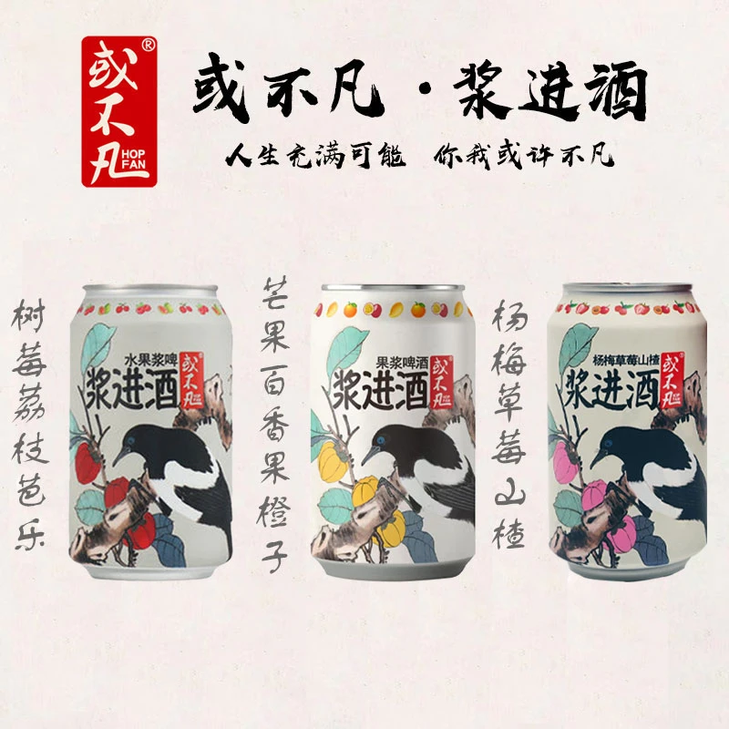 或不凡 浆进酒 红浆 黄浆 杨梅浆多款可选  精酿啤酒