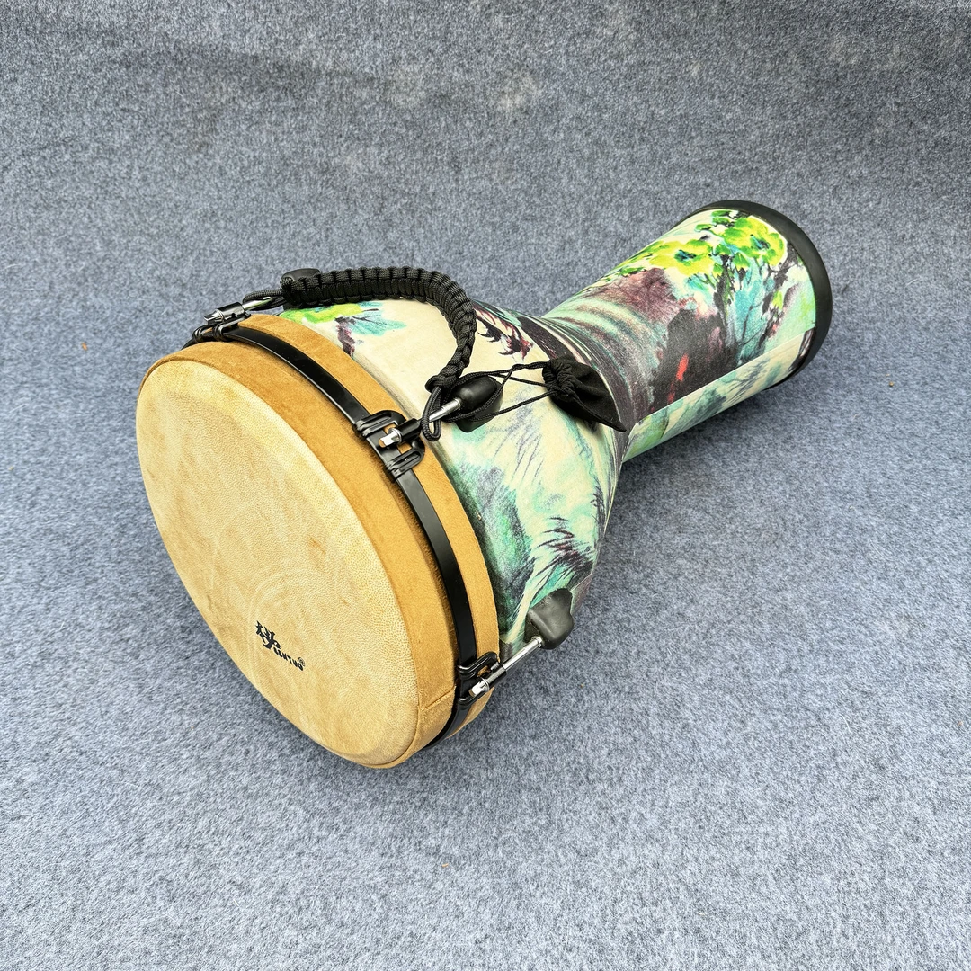 本拓12寸升级版纯手工老山羊皮实木掏空轻质成人专业非洲鼓