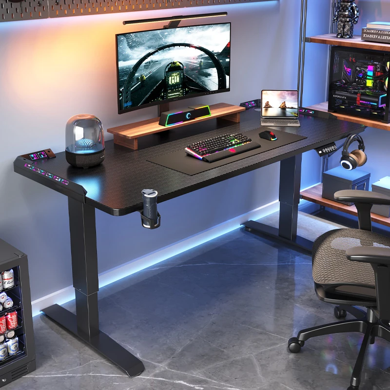 缘百年电动升降桌工作台智能电脑桌台式家用办公学习桌升降电竞桌