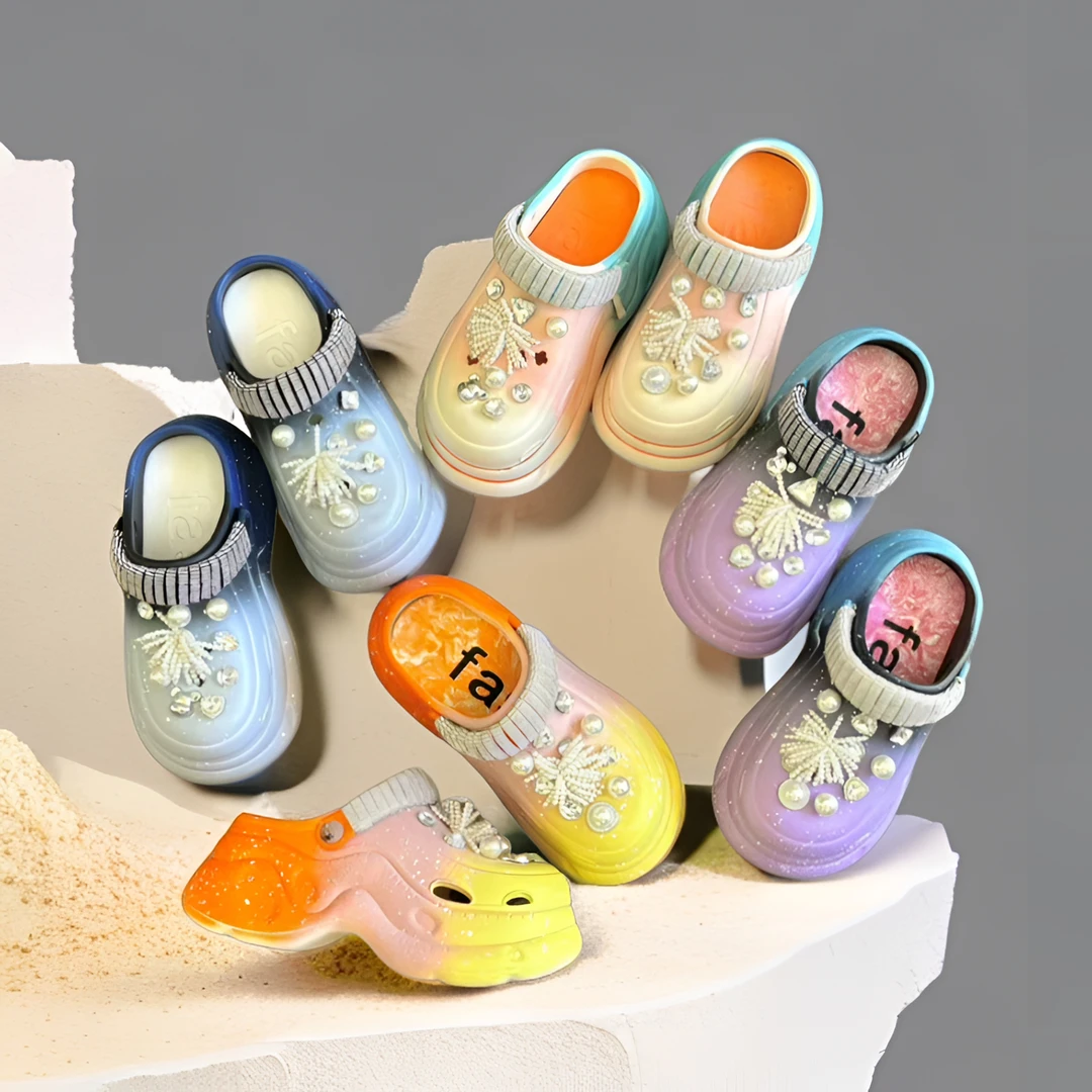 【流光】洞洞鞋高能感厚底防滑时尚女款时尚百搭夏季透气外穿包头拖