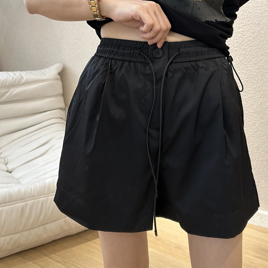 夏款帅到没朋友松紧腰皮绳短裤3-6-18