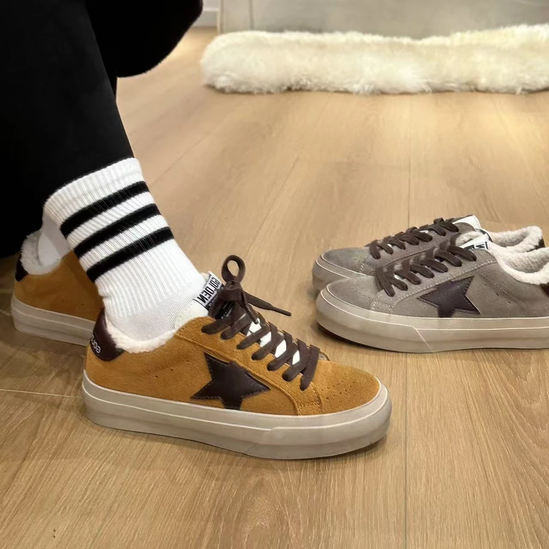 星星系带加绒加厚低帮休闲鞋4-11-16