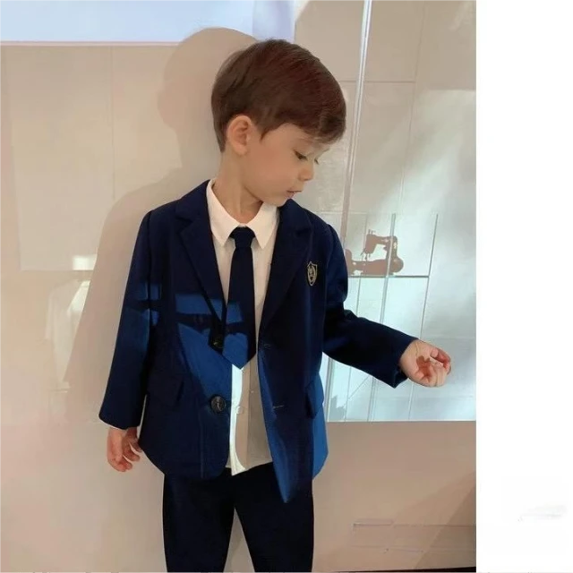 儿童礼服男童西装花童婚礼马甲短裤套装秋季钢琴演出走秀合唱西服
