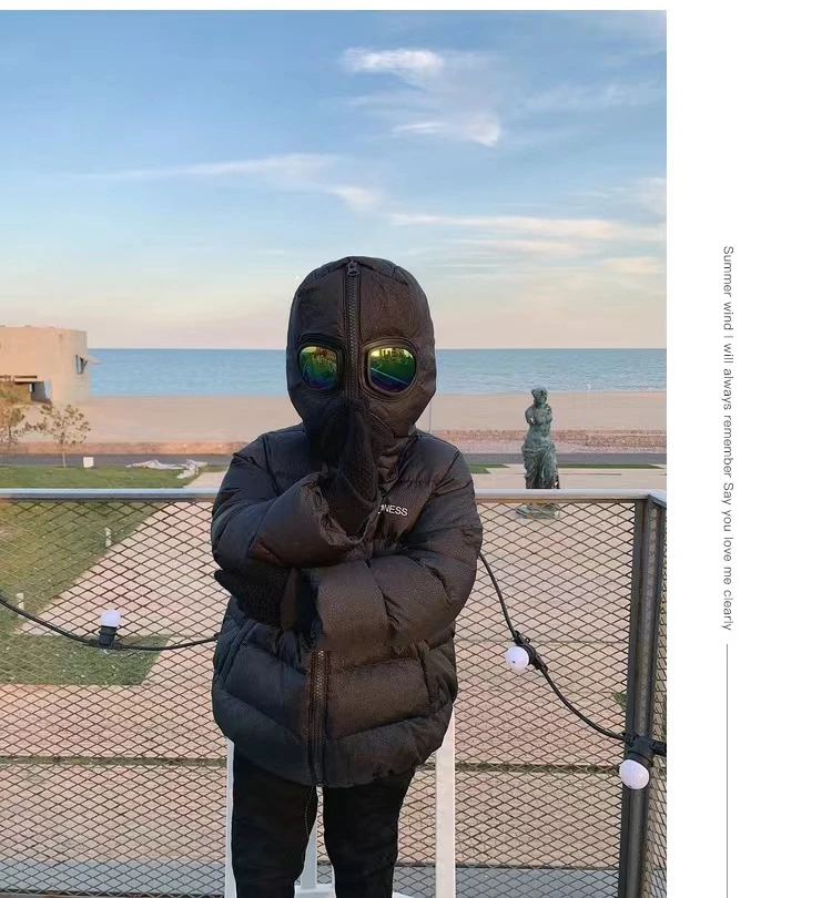 男童奥特曼羽绒服冬季超人儿童加厚眼镜外套滑雪服保暖连帽防风