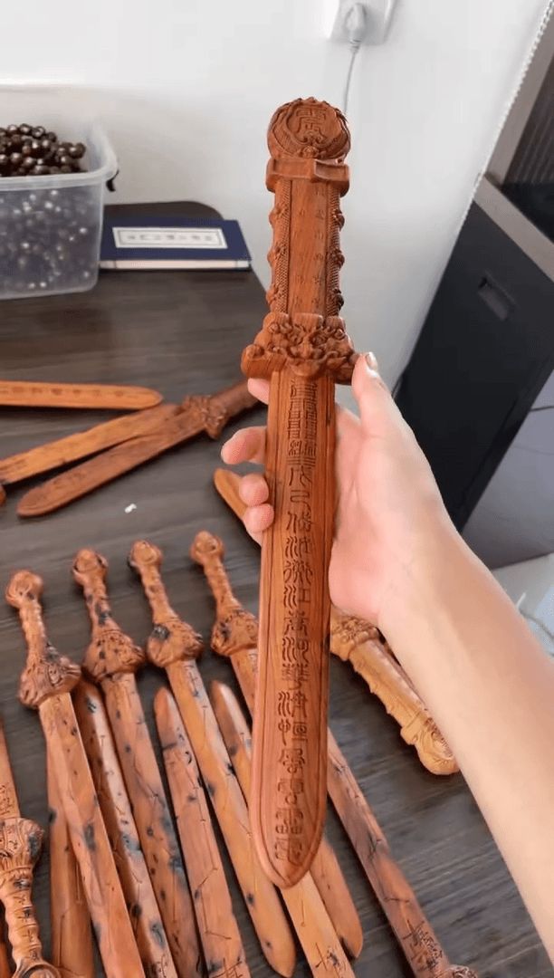 【闪购商品】木枣木39公分景震剑一物一拍