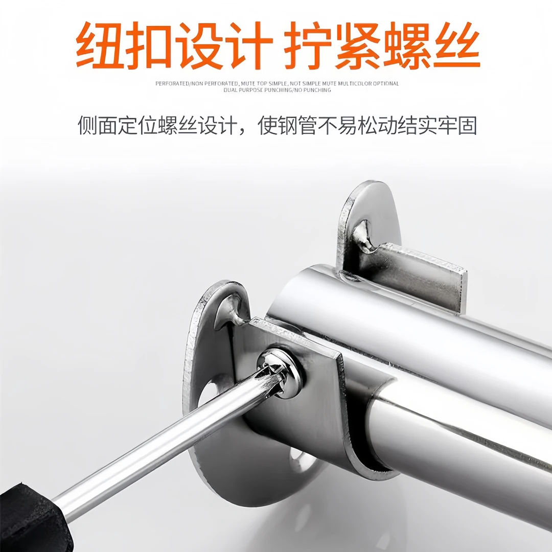不锈钢圆管法兰座衣柜挂衣杆固定座毛巾杆底座衣通晾衣杆固定配件