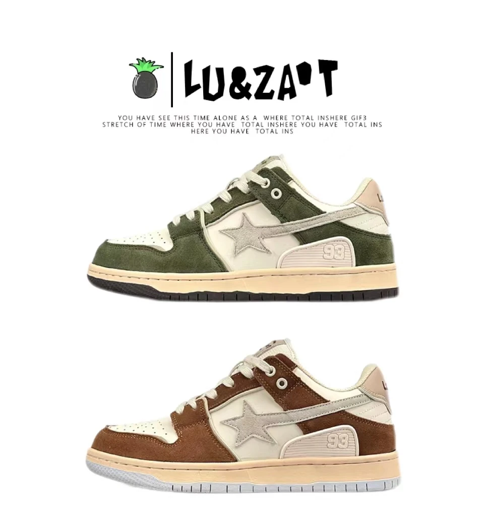 绿藻头春夏款鞋子做旧鞋新款军绿情侣厚底复古原创百搭休闲低帮鞋