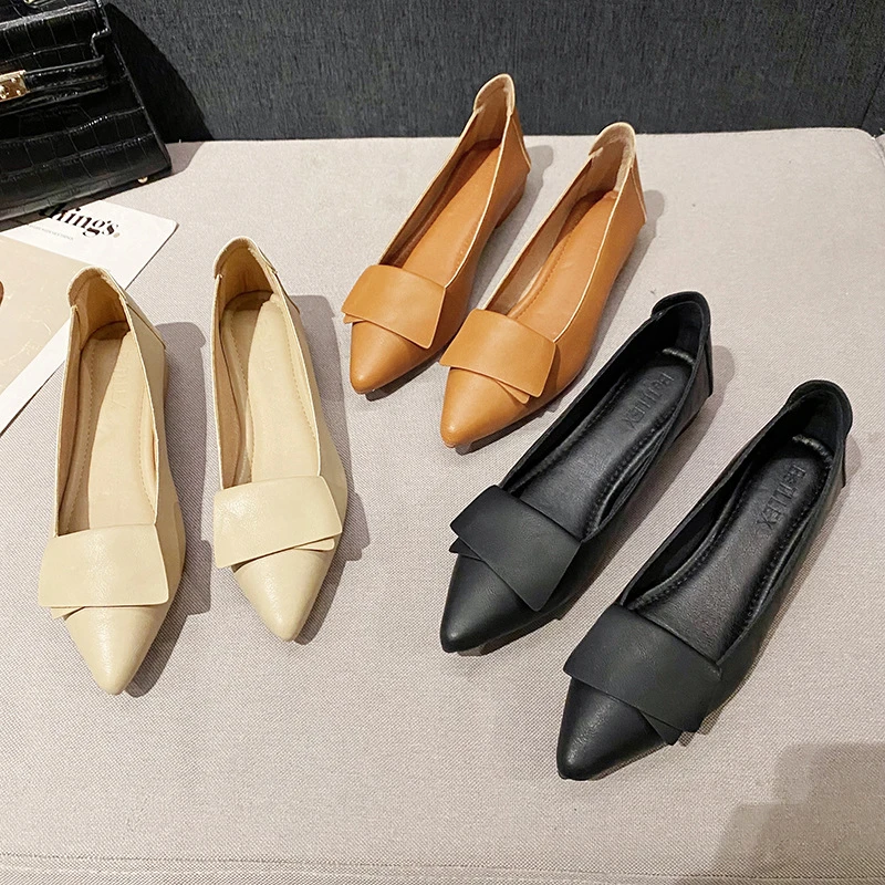 日常百搭尖头软面软底粗跟时尚舒适多色女单鞋女鞋气质百搭单鞋