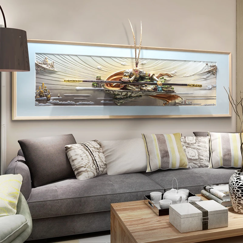 直播大圣斗战胜佛3D立体悟空浮雕装饰画新居装饰挂画壁画悟空霸气