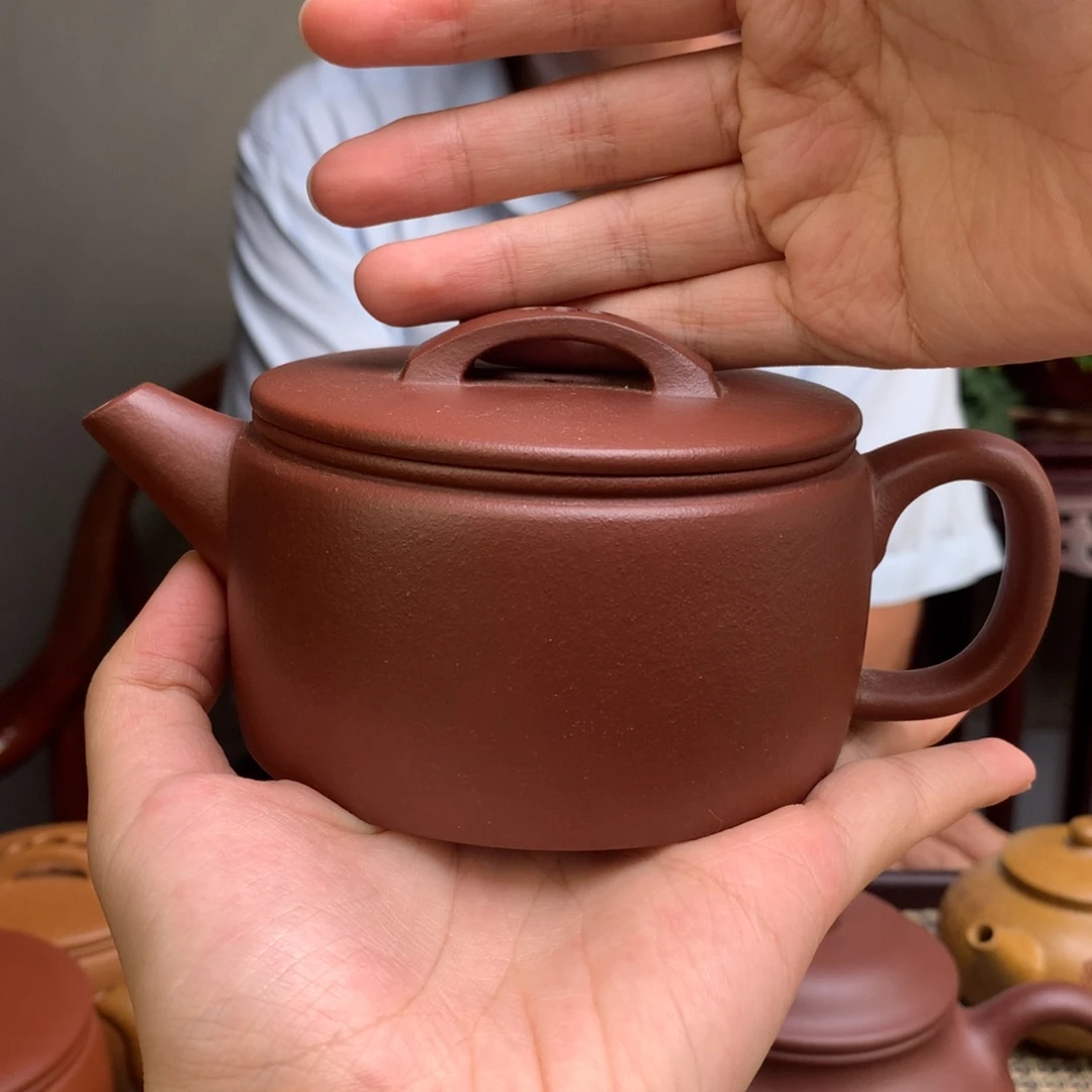 紫砂茶壶260毫升半手