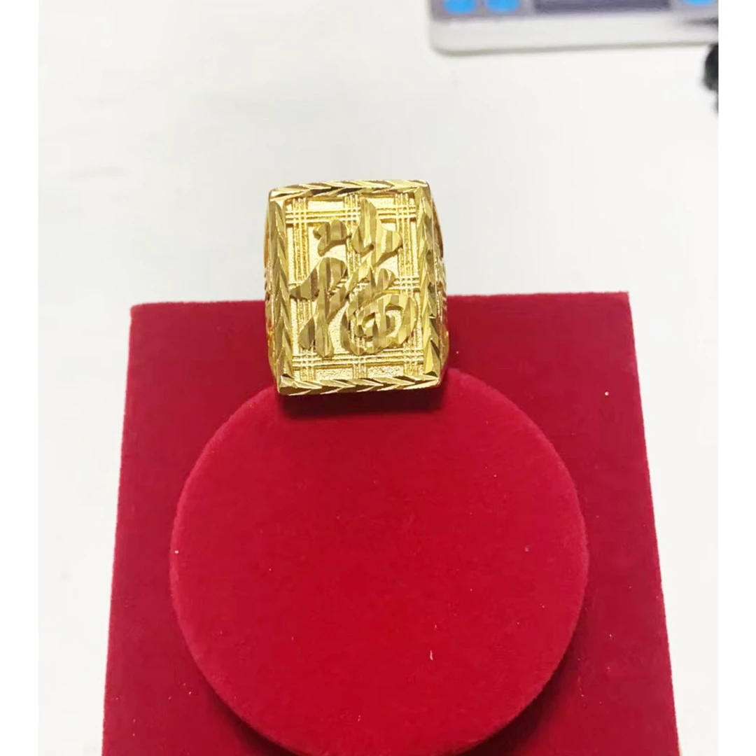 合金戒指 精品大福戒指 时尚霸气大气男款经典金色古精美高端大气