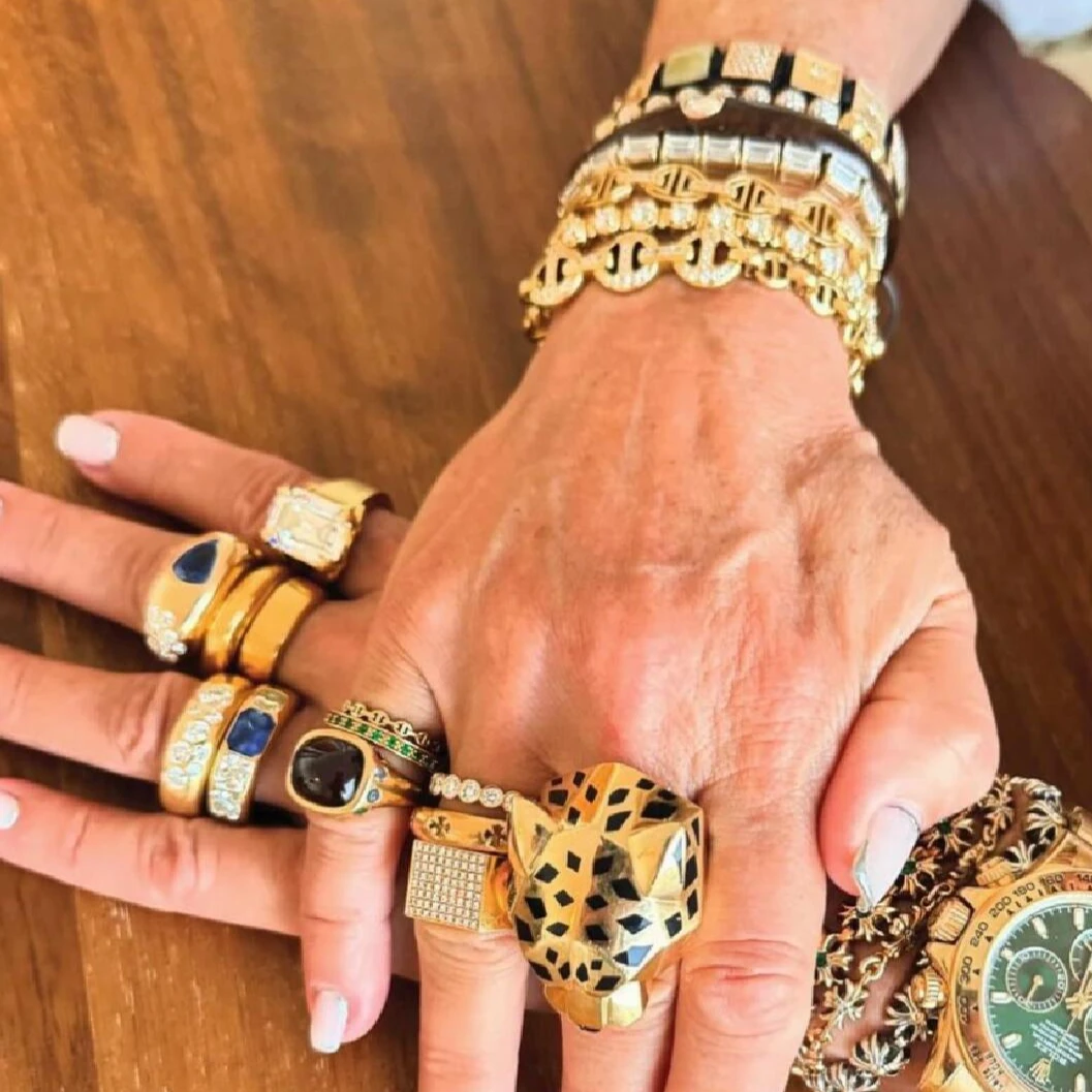 合金戒指 【粉贝粉宝】中古饰品合集耳夹复古vintage素款首饰