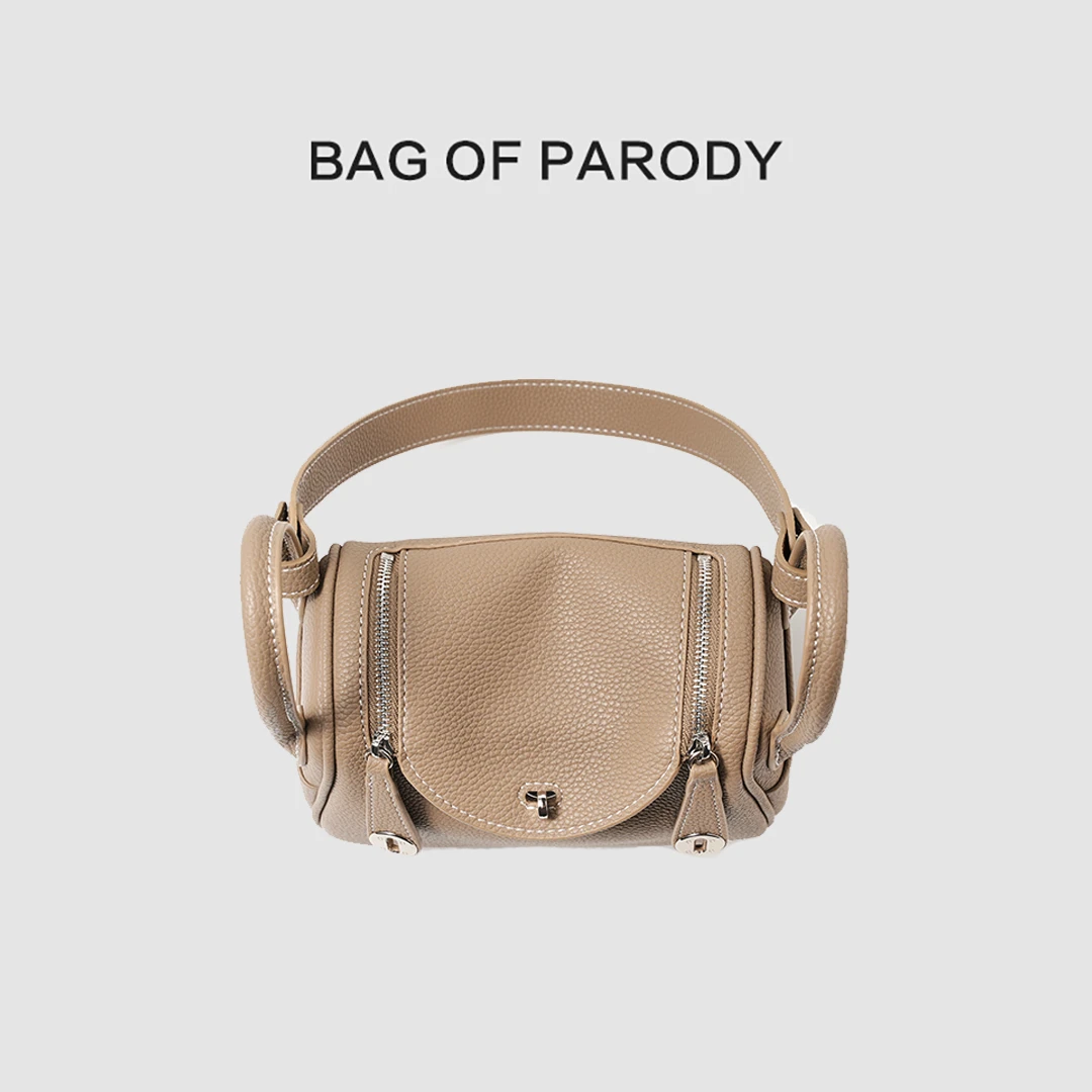 bagofparody包包女2024新款牛皮医生包手提单肩包斜跨真皮枕头包