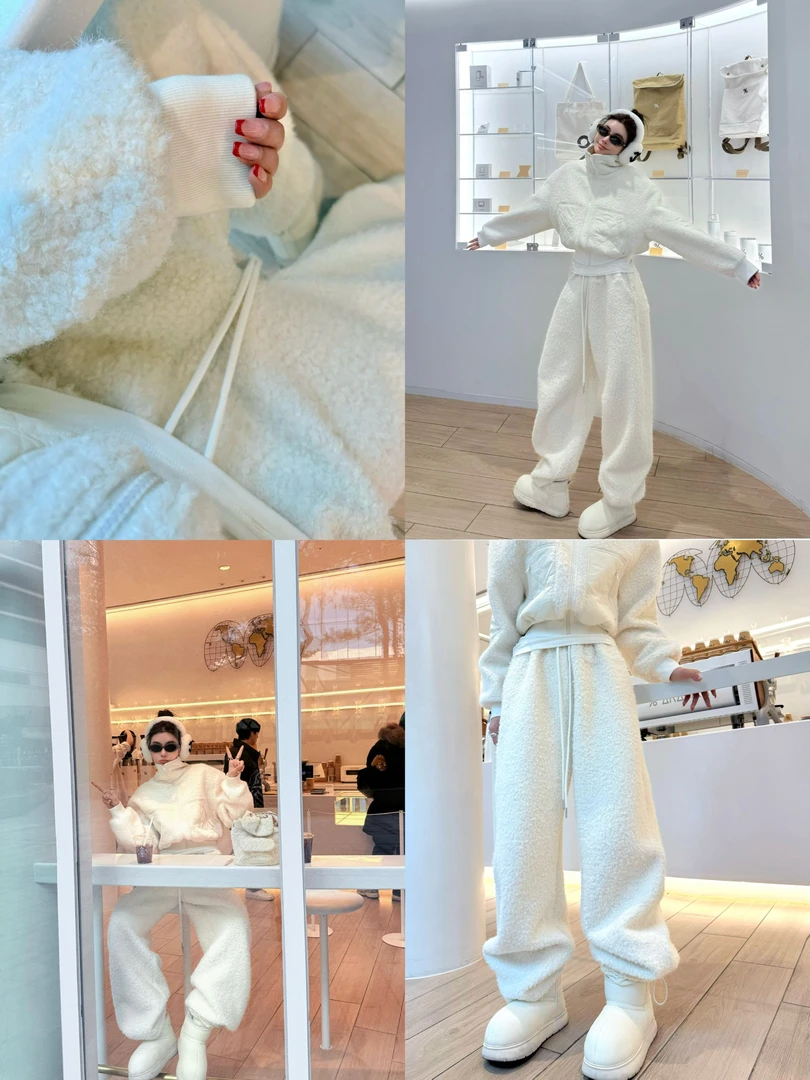 婉君【东大门糯叽叽裤】秋冬慵懒风抽绳百搭休闲裤LWJ24D4TZ2467