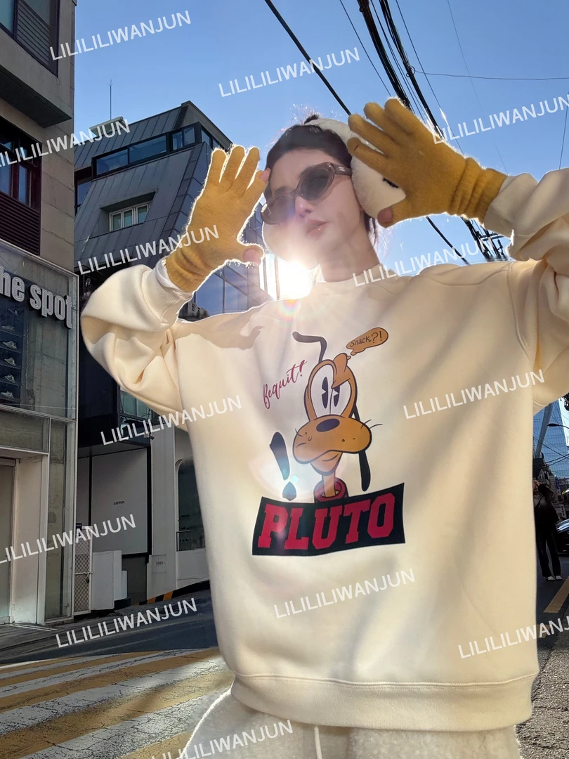 婉君【高飞卫衣】秋冬韩版宽松圆领卡通情侣百搭卫衣LWJ24D4C2503