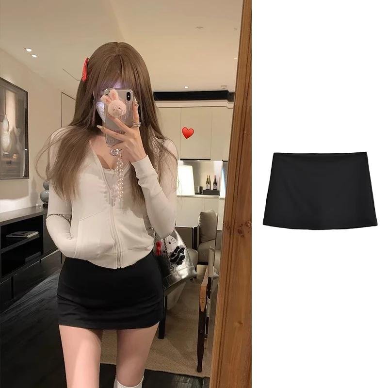 Moses Queen/魔西女王自带安全裤辣妹超短裙女低腰包臀裙瑜伽短裤