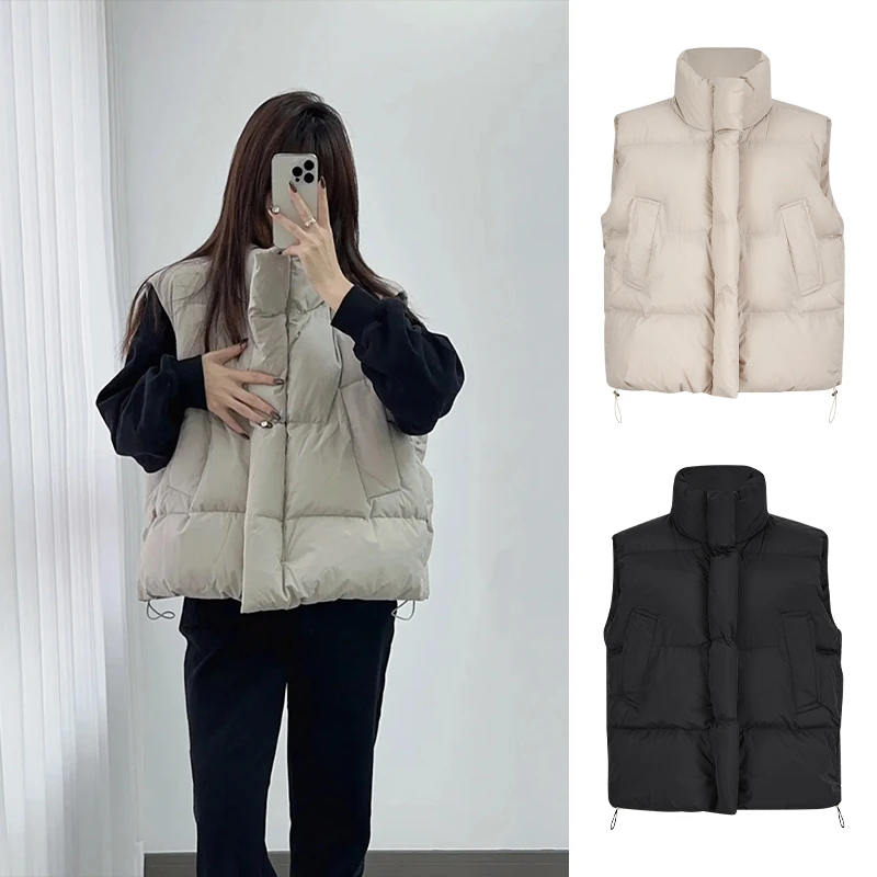 Moses Queen/魔西女王立领无袖面包服加厚圆领款外套宽松修身马甲