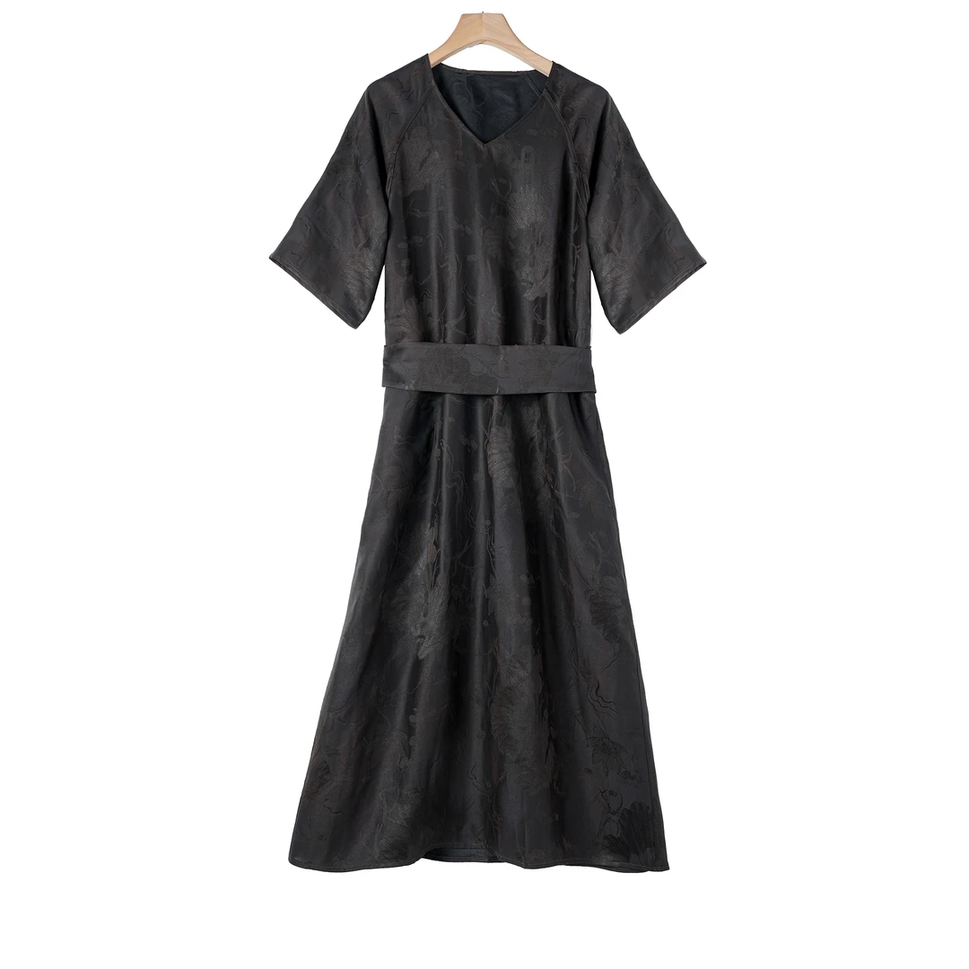 【万象有衣】荷塘月色-原创设计师款连衣裙-6414