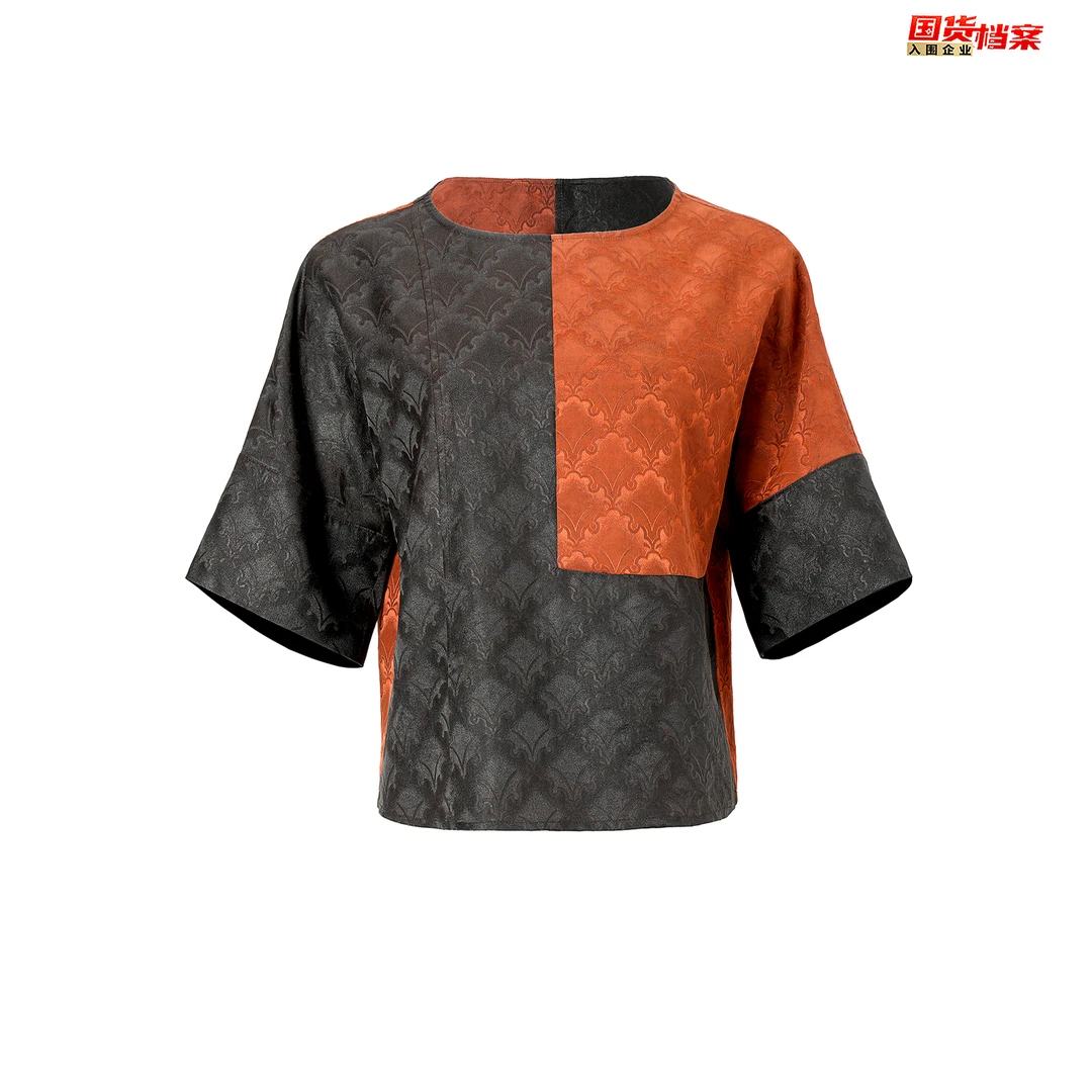 【万象有衣】碧海蝶浪纹-原创设计师款香云纱上衣-6867