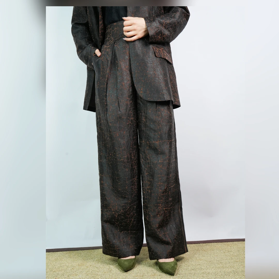 【万象有衣】原创设计师款香云纱裤子-5365