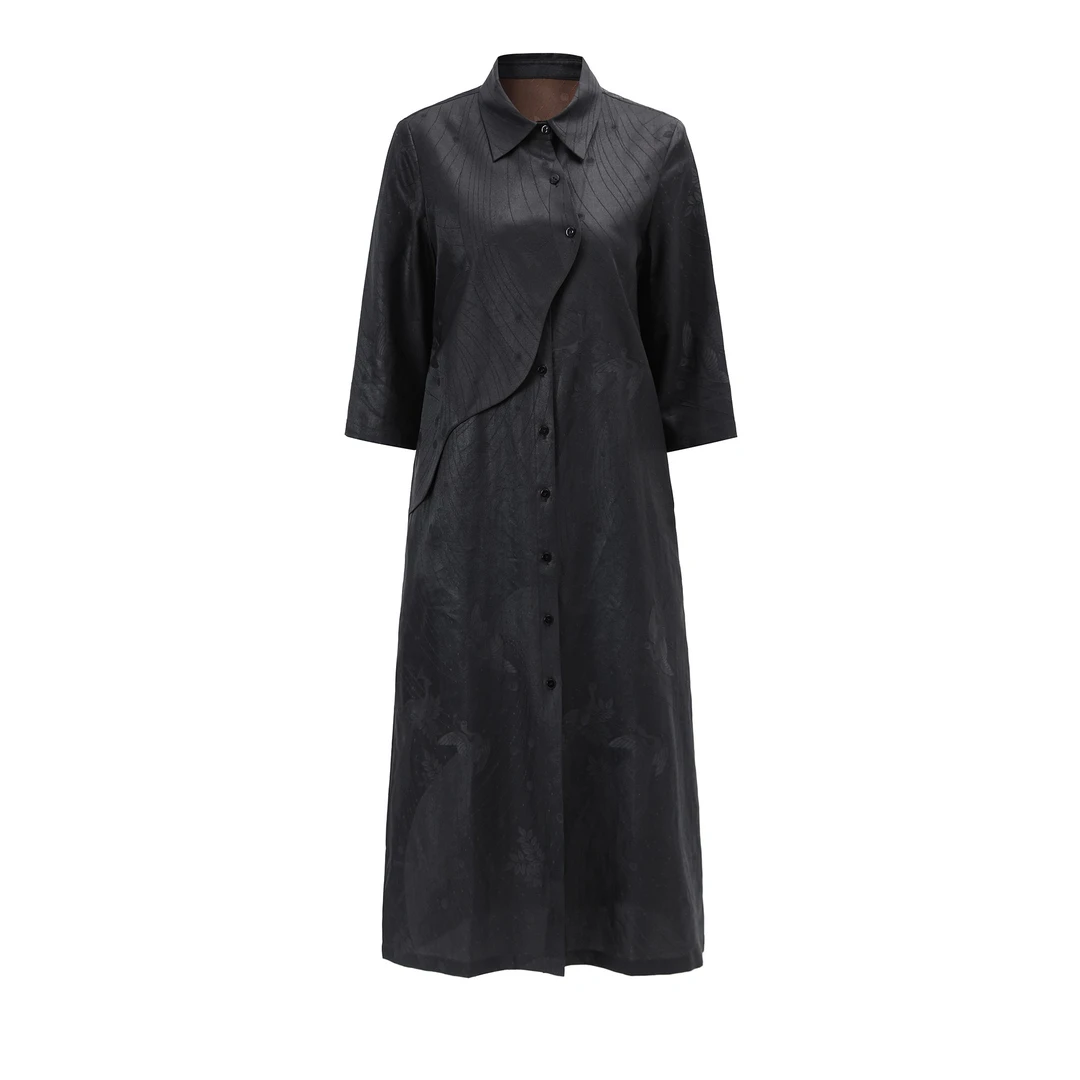 【万象有衣】孔雀王朝-高端女装原创设计师款连衣裙-6115