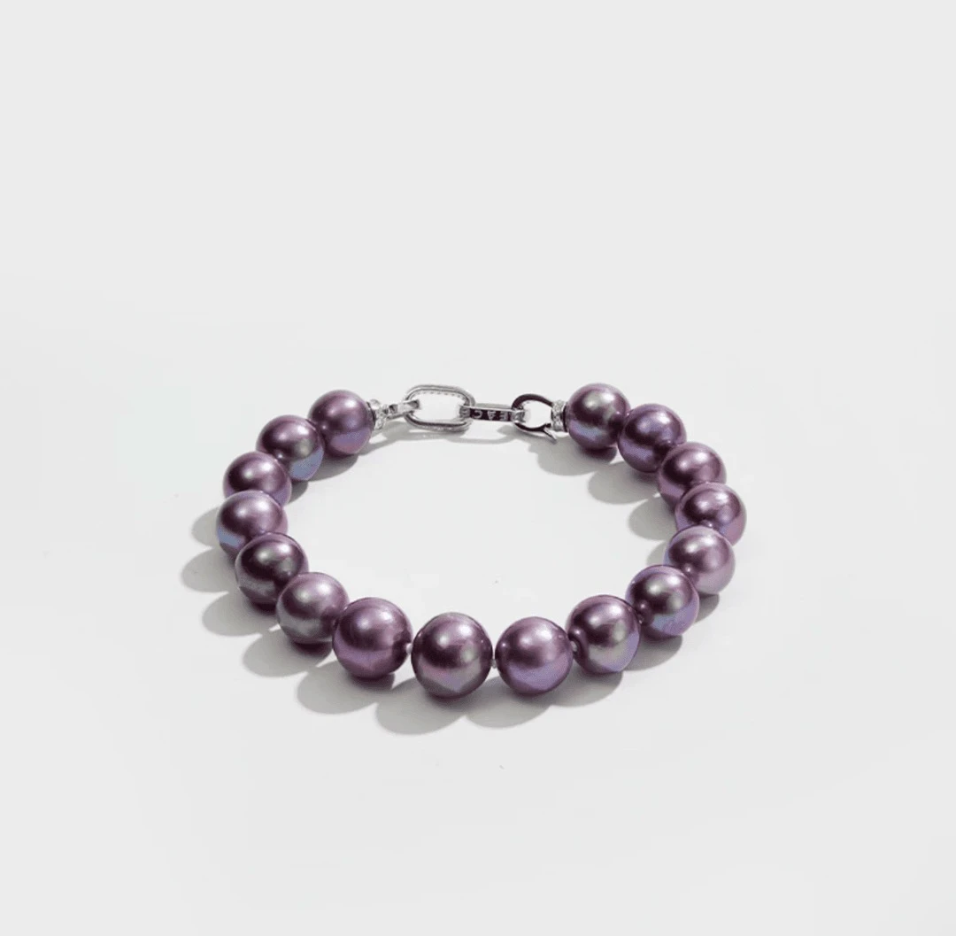 【珠公子】油画紫 紫珠手串9-12mm